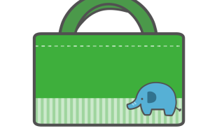 象さんイラストの鞄